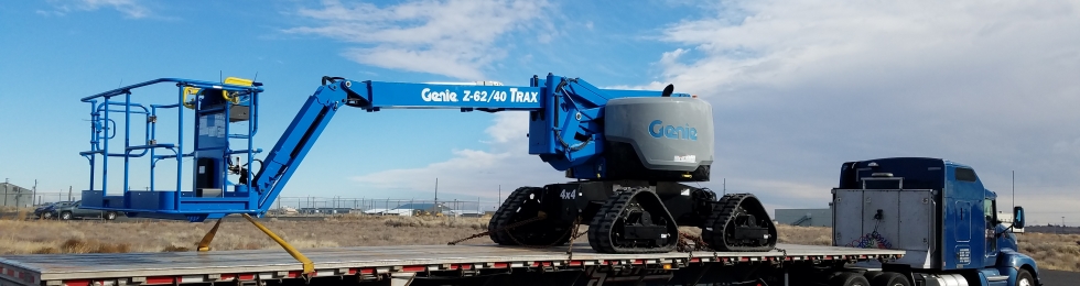 Genie Z 62 40 TraX on truck