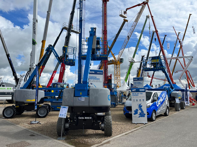 Genie lifting equipment on display at Vertikal